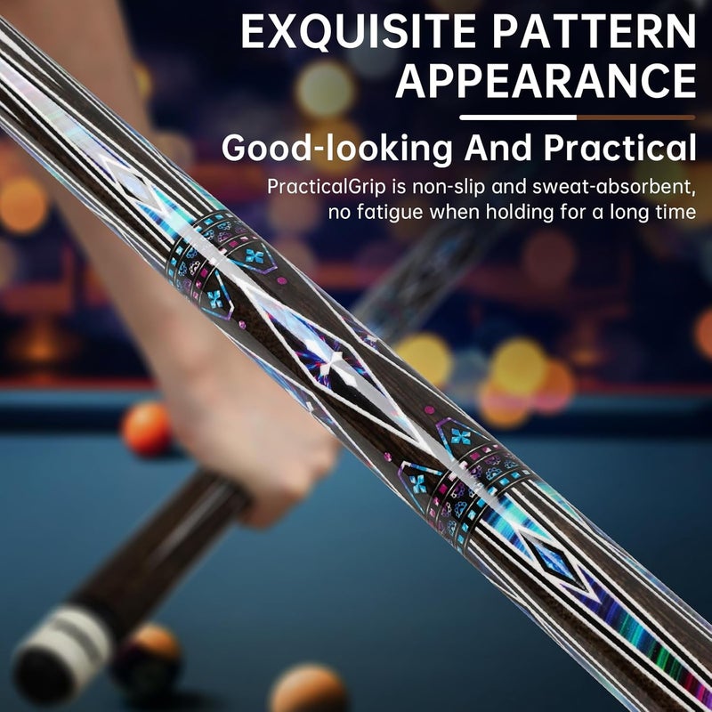 SYNCSHOT Store Pool Cues Set of 5 / 1, Pool Sticks for Adults 58 Inch 18 19 20 21Oz Maple Wood Billiards Cue Sticks, 5 Different Colors For Professional Billiard Players Bars Home Hall Table Sport - Image 5